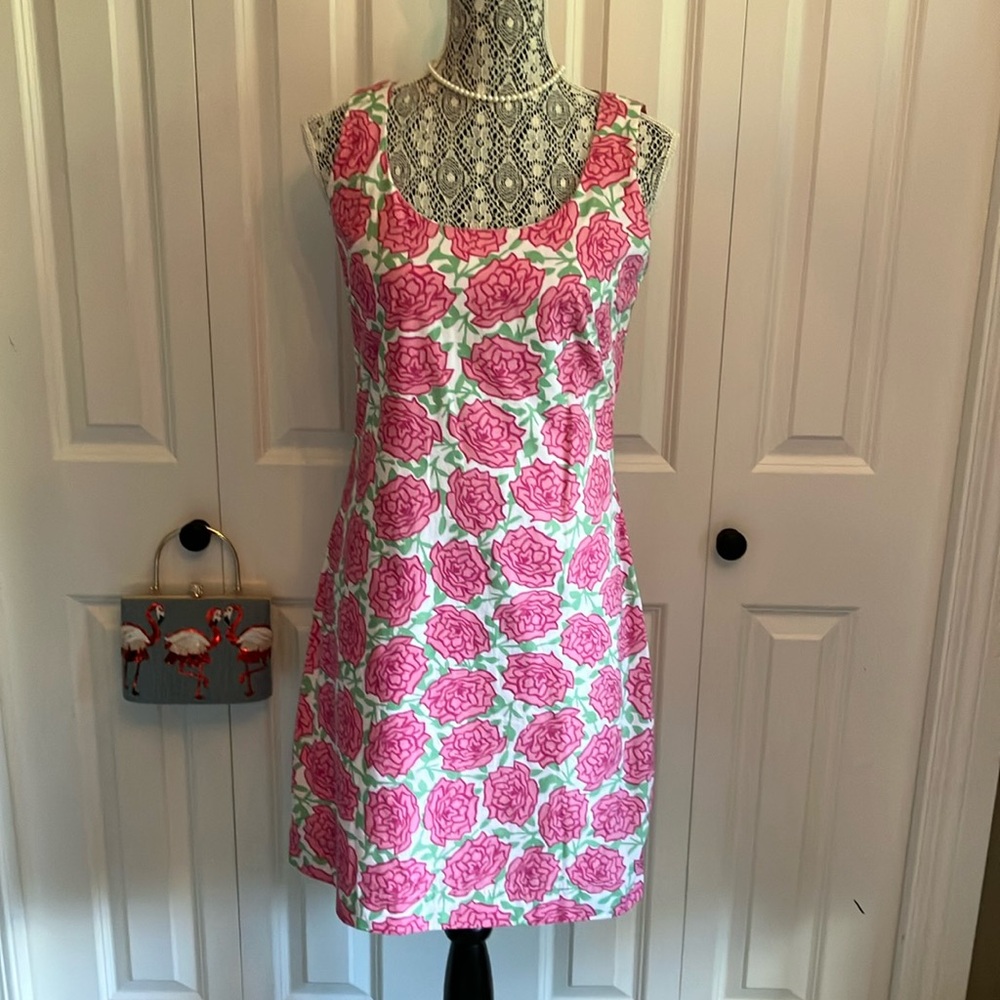 Super cute size 4 pink peony sleeveless dress by Hatley Resort.